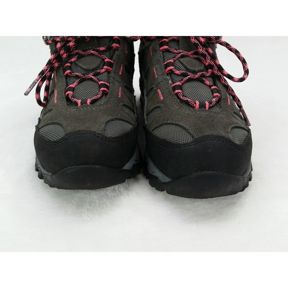 Women's CLORTS HKM-823E All Terrain Gray Pink Suede Hiking Trail Boots Shoes 7.5 - Picture 5 of 13